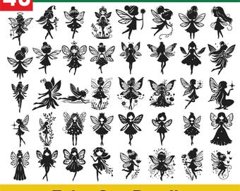 妖精 SVG バンドル、妖精 PNG バンドル、妖精クリップアート、妖精シルエット、歯の妖精 SVG、妖精ベクター、妖精 SVG、デジタル ダウンロード