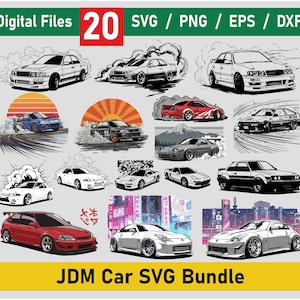 JDM Car Bundle, Tuning Japan Car Svg, Legends JDM Cars, JDM , Legend Japanese Cars Svg, Drift Car Design Svg, Japans Car Bundle