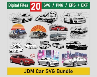 JDM Car Bundle, Tuning Japan Car Svg, Legends JDM Cars, JDM , Legend Japanese Cars Svg, Drift Car Design Svg, Japans Car Bundle