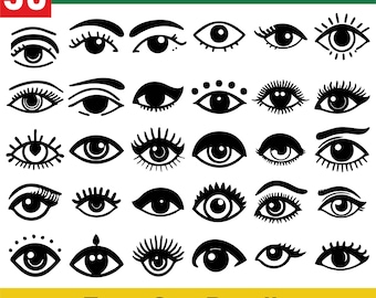 Auge SVG, EYELASHES svg, Wimpern svg, Eyes svg, Weibliches Auge svg, Beauty Eye svg, Auge Clipart, Instant Download, Wimper Clipart, Vektor, Png