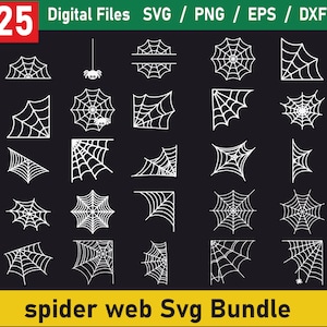 Spider Web svg Bundle, Scary Spider Web svg, Spider Web Silhouette, Spider Web Clipart, Spider Web Cricut, Halloween Spider Web svg