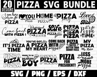 ピザ SVG バンドル、ピザ SVG、ピザ バンドル SVG、ピザの格言 SVG、ピザ クリップアート、ピザ パーティー、食べ物 SVG、ピザ ボード SVG、シルエット Cricut