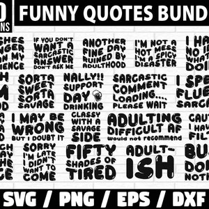 Lustige Zitate bündeln svg, Retro svg, groovy svg bündel, trendige svg, gewellter Text, sarkastisches svg Bundle, sarkastische Zitate svg, Silhouette, Cricut