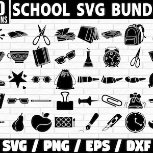 School SVG bundle, Back To School Svg, School Supplies Svg,Teacher svg,Chemistry svg, Teacher School Supplies cricut silhouette