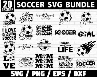 Soccer Svg Bundle, Soccer Shirt Svg, Soccer Mom Life Svg, Soccer Svg Designs, Supportive Mom Svg, Sports, Cut File Cricut