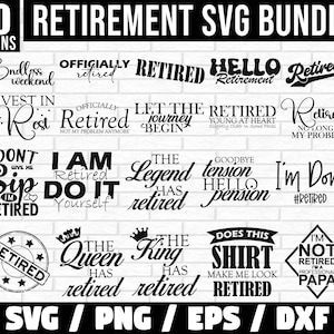 Retirement Svg Bundle, Officially Retired Svg, Retirement Svg, Retired 2023 Svg, Retirement Saying Svg, Retirement Gifts Svg