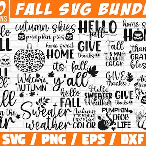 Fall SVG Bundel, Fall Svg, Hello Fall Svg, Autumn Svg, Thanksgiving Svg, Fall Cut Files, fall sign svg, Happy fall svg, Fall shirt svg
