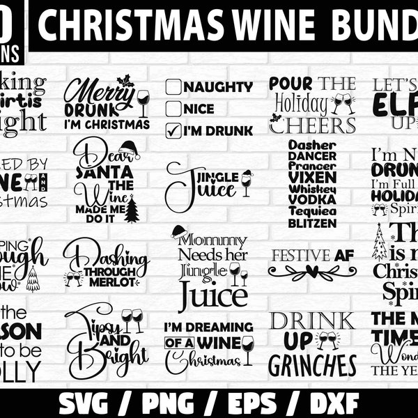 Christmas Wine SVG Bundle, Wine Svg, Wine Svg Bundle, Christmas Sign Svg, Christmas Wine Svg, Wine Glass Svg, Christmas Wine Cut