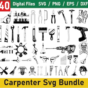 Carpenter Svg Bundle, Carpenter Skull Svg, Home Builder svg, Repairman Svg, Builder Svg, Contractor Svg