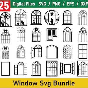 Window SVG Bundle, Church Window svg, Gothic Window dxf, Gothic Window png, Gothic Window vector, Gothic Window clipart