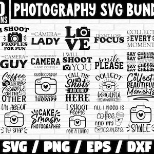 Photography SVG Bundle, Camera svg, Photoshoot svg, Photography Quotes svg, Photographer Saying, Funny Shirt Quote