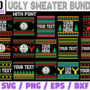 Ugly Sweater SVG Bundle, Christmas Sweater Svg, Ugly Sweater Svg, Ugly Sweater Png, Ugly Sweater Templates, Christmas Sweater Templates