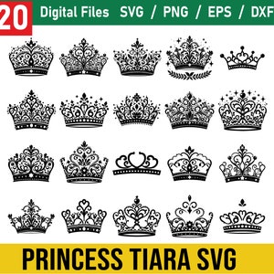 Royal Crown Svg Bundle, Queen Crown svg, Crown Royal svg, Princess Crown, Princess Tiara Svg, King Crown Svg, Cut File Cricut, Silhouette