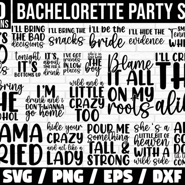 Bachelorette Svg Bundle, Bridal Party Shirt SVG Bundle, Nashville Bachelorette Party, Country Music Bachelorette SVG