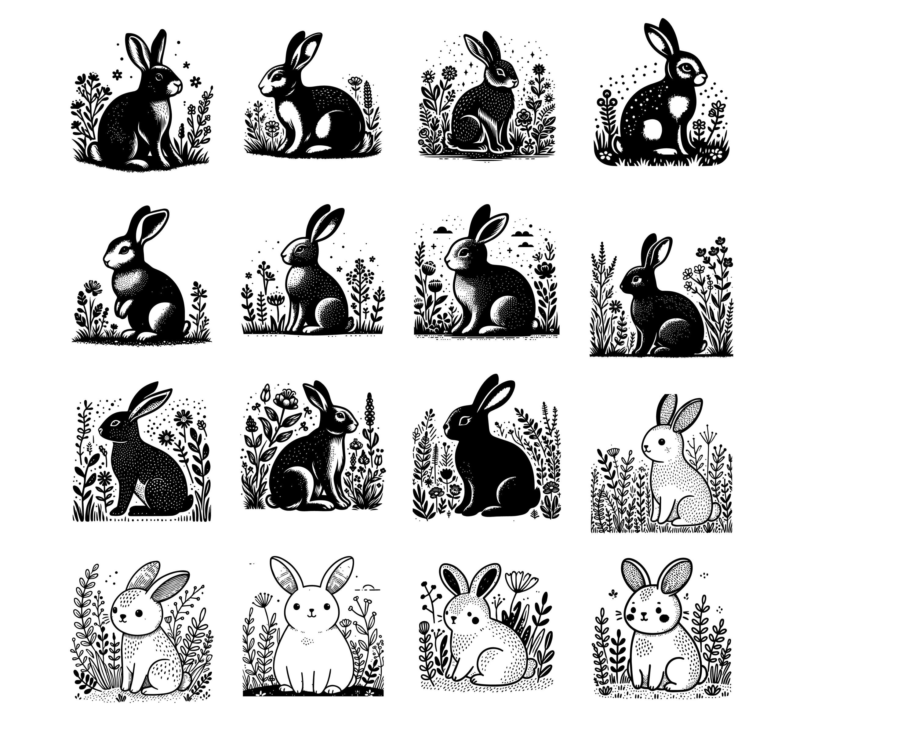Rabbit SVG Bundle , Whimsical Rabbit Svg Bundle, Rabbit SVG Bundle ...