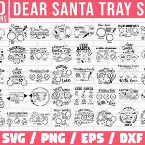 Querido Papai Noel Bandeja SVG Bundle, Leite e Biscoitos, Biscoitos para Papai Noel svg, cenoura svg, Bandeja de biscoitos do Papai Noel, Leite para o Papai Noel svg, cenoura para Rudolph