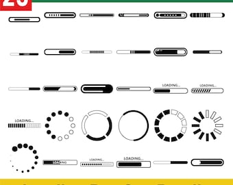 Loading Bar Svg Bundle Loading Svg Loading Icon Svg Loading Please Wait Svg Loading Cut File Loading Bar Png Digital Download