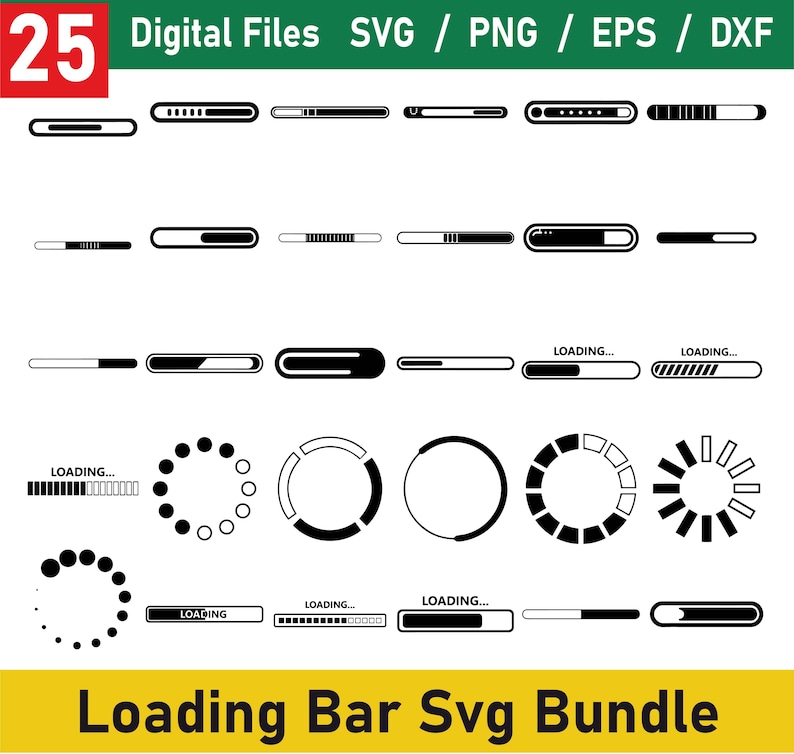 Loading Bar Svg Bundle Loading Svg Loading Icon Svg Loading Please Wait ...