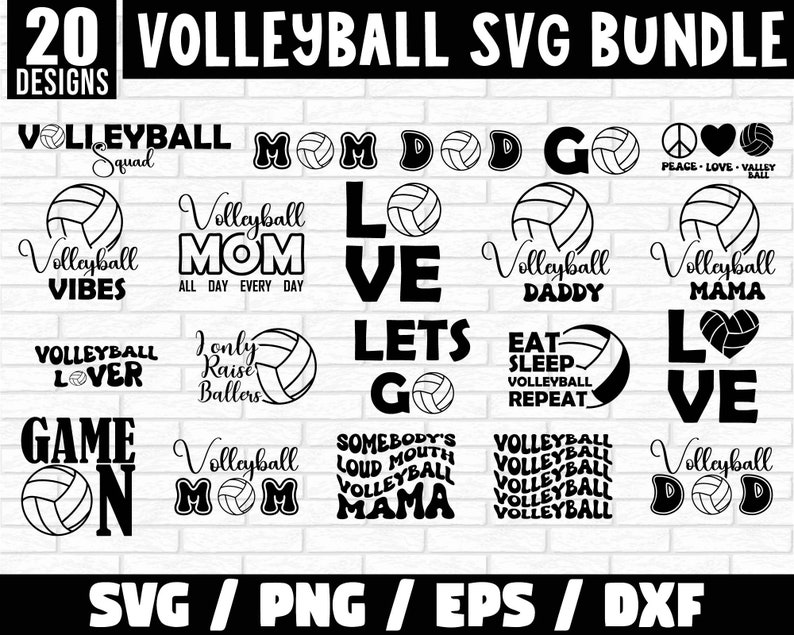 Volleyball Svg Bundle, Volleyball Svg, Volleyball Mom Svg Bundle