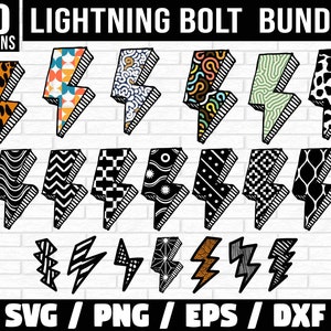 Lightning Bolt Svg, Lightning Cricut Cut Files, Lighting Bolt Svg Bundle, Lightning Bolt Png Svg, Svg Files For Cricut, Thunderbolt Clipart