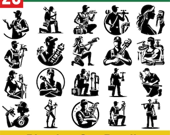 Plumber SVG Bundle, Plumber dxf, Plumber png, Plumber eps, Plumber vector,Plumbing svg, Wrench Tool svg, Plumber Tools svg