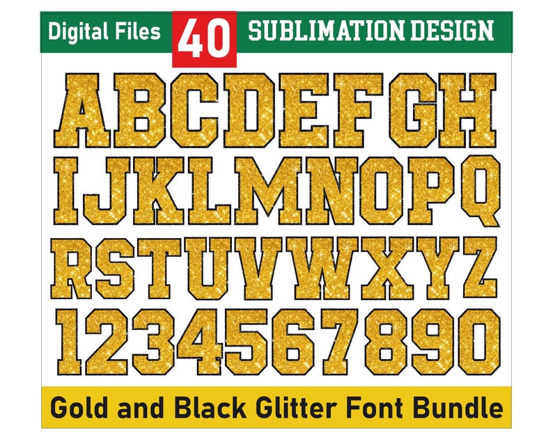 Gold Glitter Alphabet, Sparkle Clip Art, Letters Alphabet Numbers ...