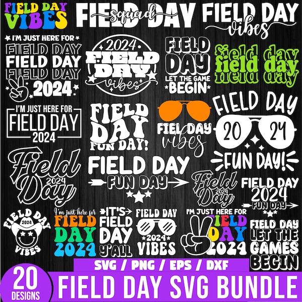 Field Day SVG 2024 Bundle, School field day, Teacher Svg, Field Day Svg, Last Day of School Svg, Funny Teacher Shirt Svg, Field Day Shirt