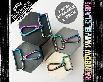 Ganchos giratorios Rainbow: Herrajes para la confección de bolsos, conectores para bolsos (paquete de 2)