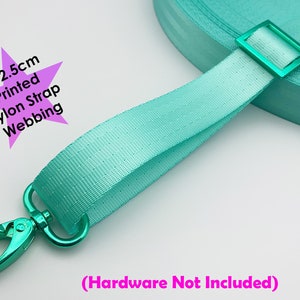 Pastell Mint Grünes Nylon Gurtband, Taschengurte, 2,5 cm breit, Taschenherstellung, Taschengriffe, Ersatzgurt, Gurtband