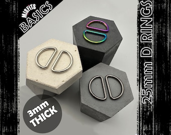 Conectores metálicos de anillo en D de 25 mm