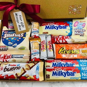 White Chocolate Box Birthday Variety Sweet Hamper Selection Gift