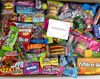 American Sweets Candy Gift Box 50 Piece Birthday Hamper USA Candies