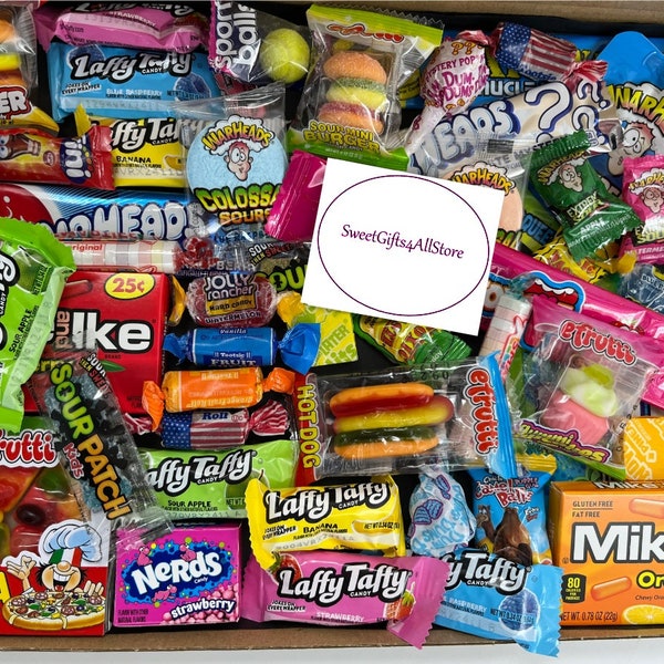 American Sweets Candy Gift Box 50 Piece Birthday Hamper USA Candies