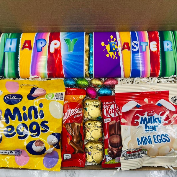 Easter Chocolate Sweet Gift Boxes Personalised Hamper Kids Present