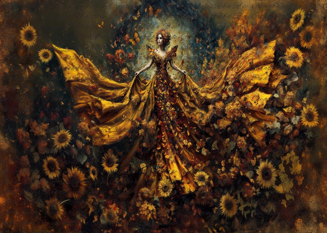 2618 Embers of Autumn Goddess Decoupage - Etsy
