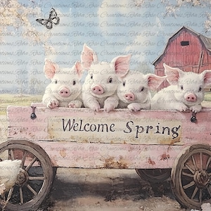Weee-Weee-Weee Pig Sign A4 rice paper 1693/A4 decoupage paper