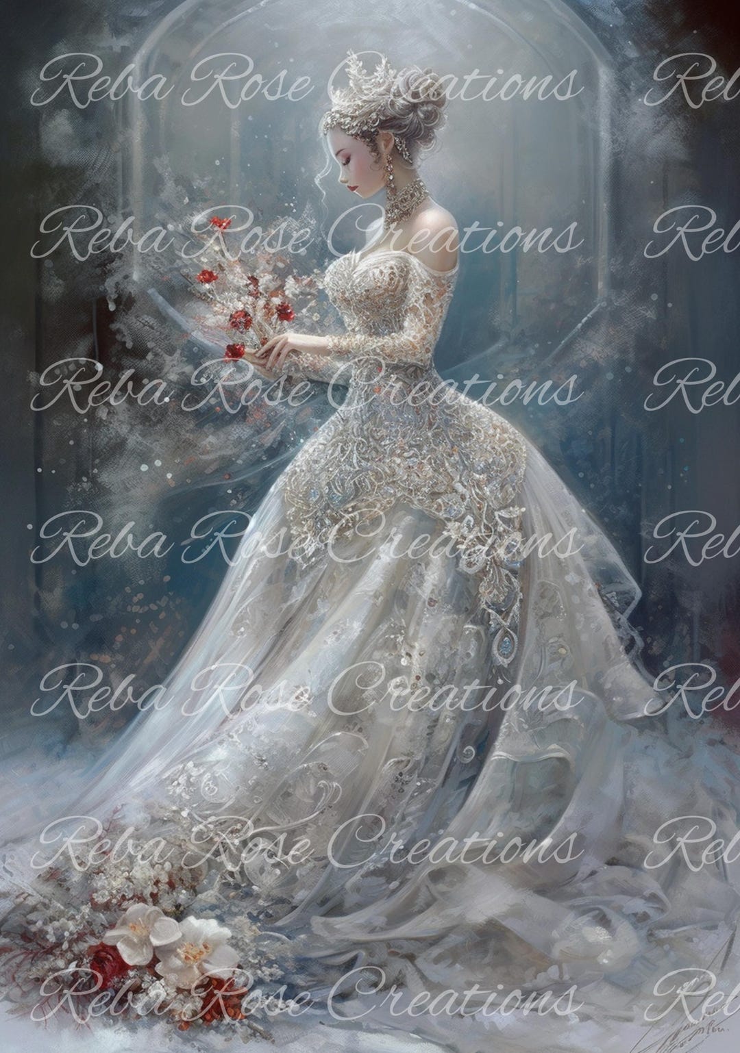 0661 Christmas Bride A4 Rice Paper - Etsy