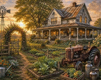 0368 Vintage Farm A4 rice paper