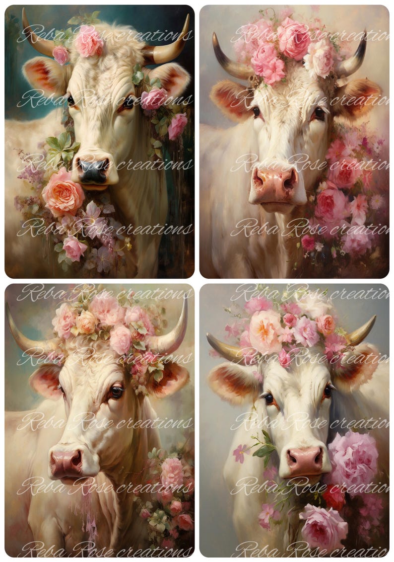 Cow Print Roses 0602 Rosey Rosie A4 Rice Paper - Etsy