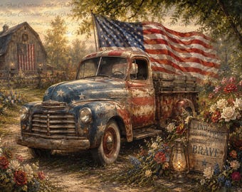0344-Patriotic Truck