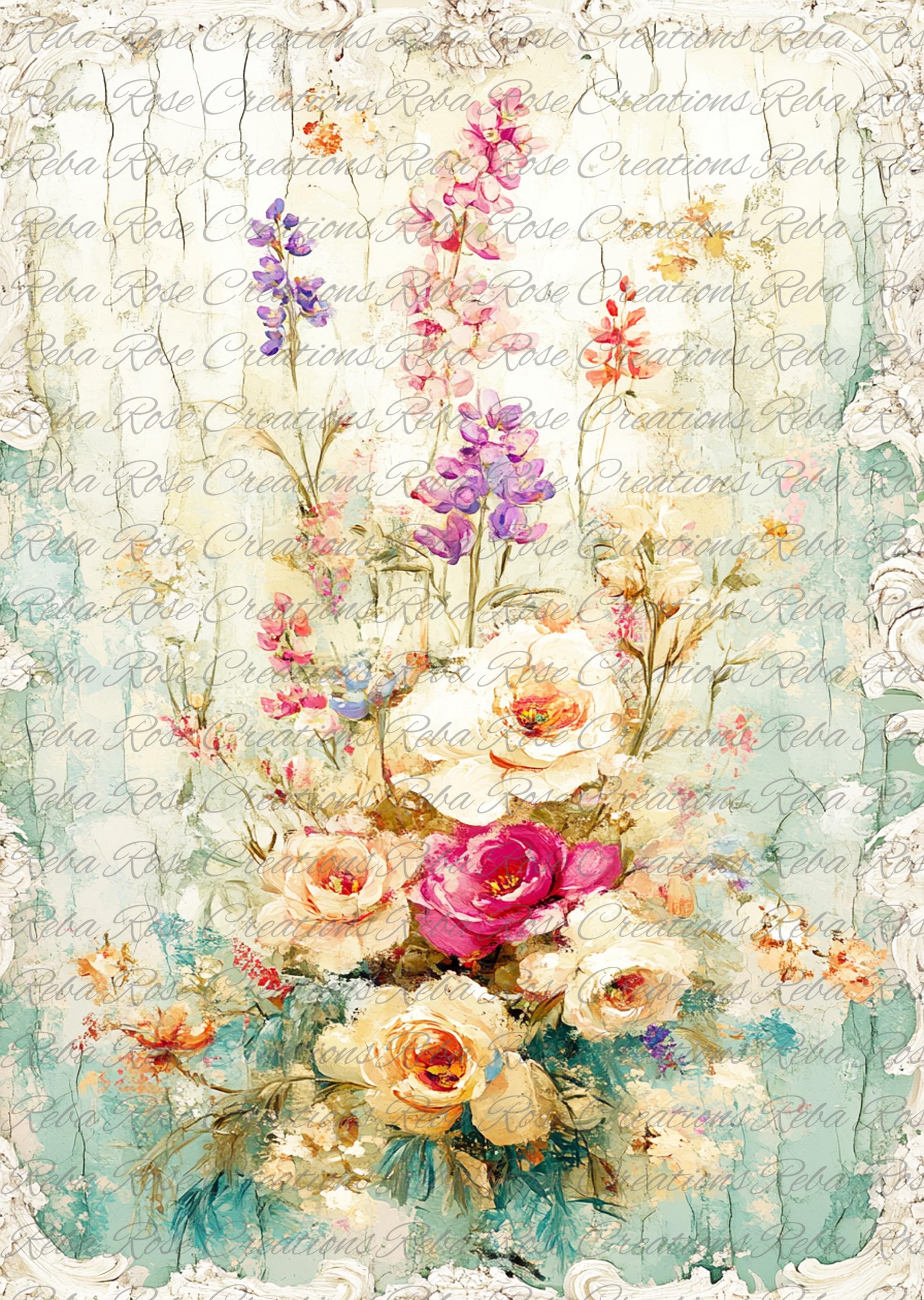 Spring Decopauge 1805 Crackled Spring A4 Decoupage Paper - Etsy