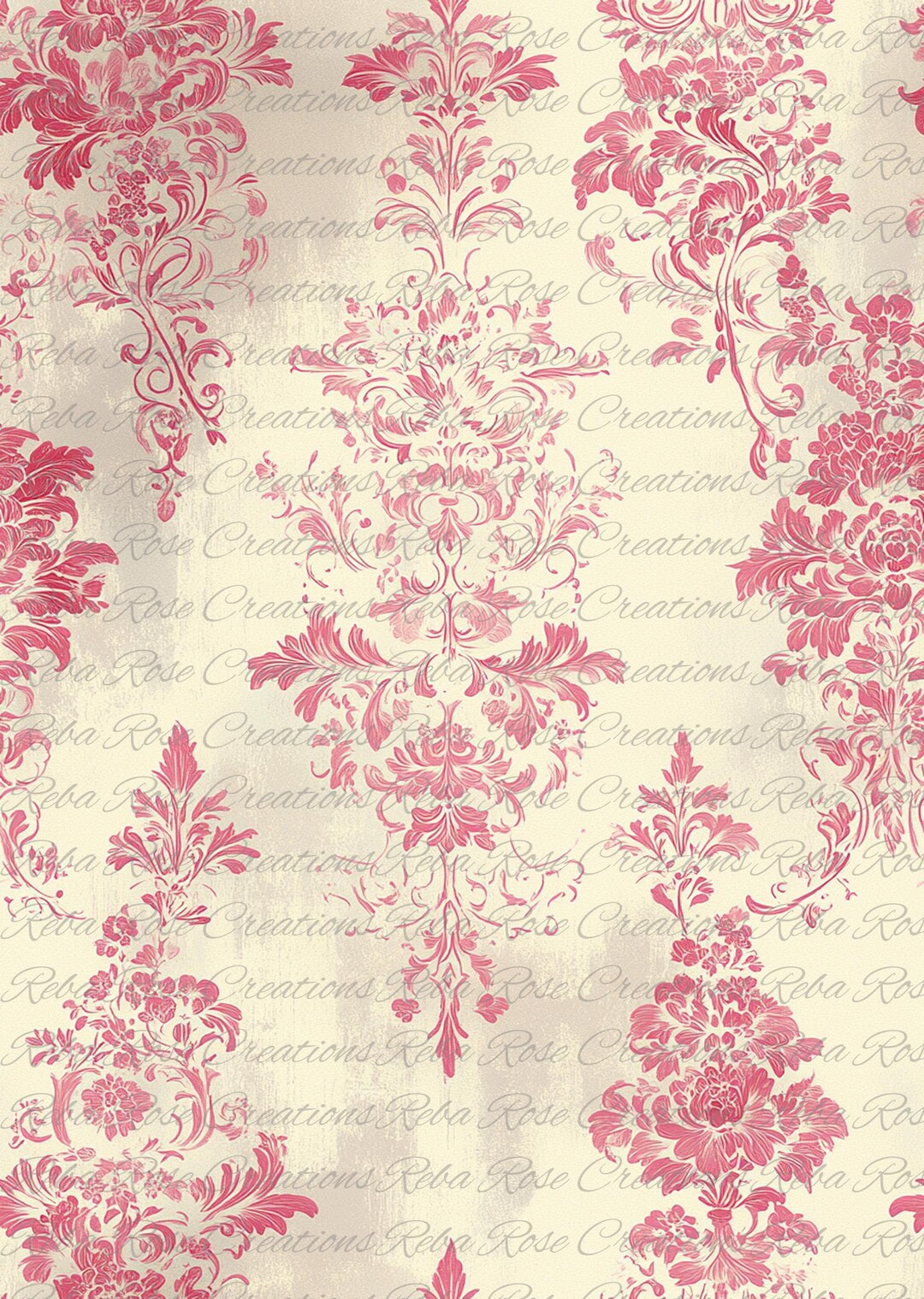 Pink Rice Paper 1878 Spring Pink Pattern A4 Rice Paper - Etsy