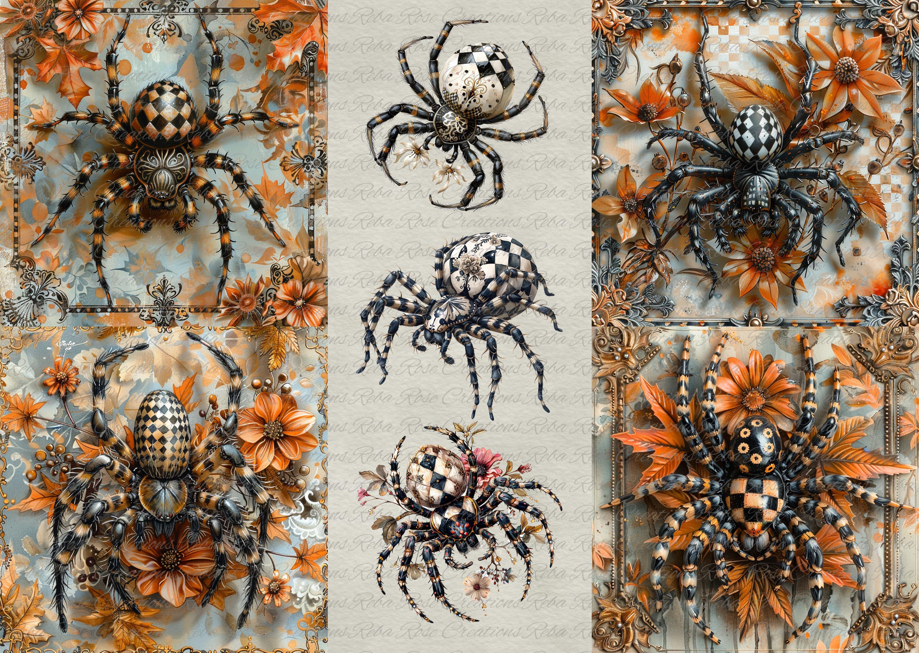 2204 4 Inch Harlequin Spiders A4 Rice Paper for Coasters/shells - Etsy