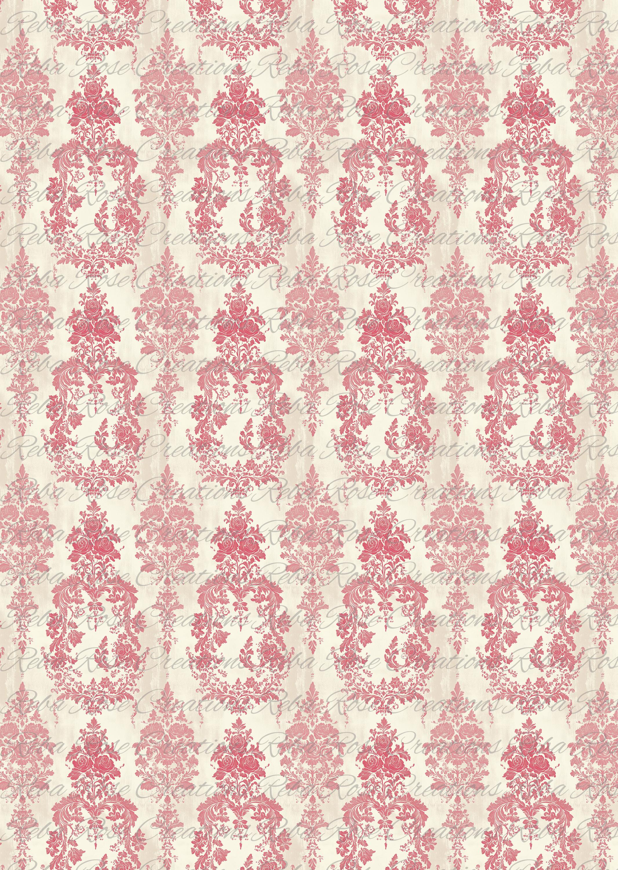 Pink Rice Paper Spring Pink Pattern A4 Rice Paper 1877/A4 Decoupage Paper Pink Pattern ...