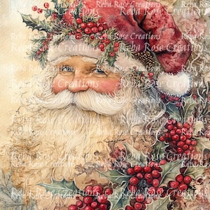 Vintage Victorian Christmas A4 rice paper 1309/A4 decoupage paper Victorian Christmas