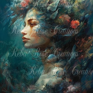 0365 Mermaid Queen A4 rice paper