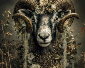2483 Majestic Winter Ram A4 rice paper