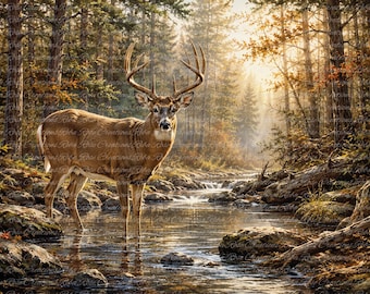 0287 Deer at the Stream