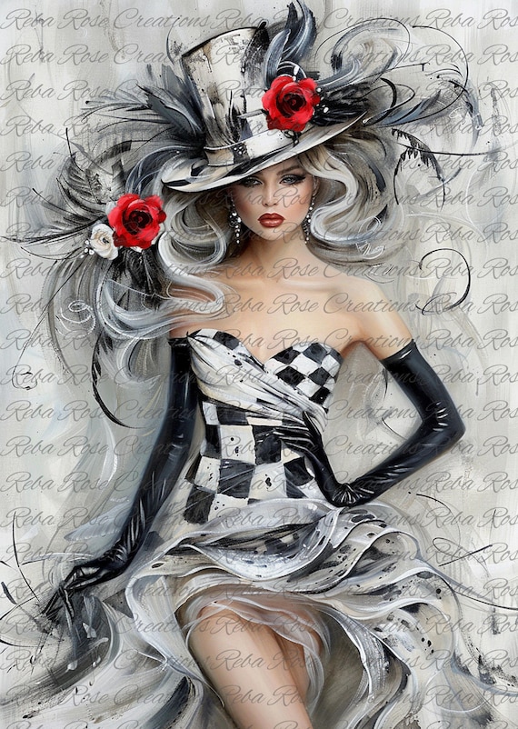 Harlequin Bleeding Portrait A4 decoupage paper 1851/Harlequin Bleeding Portrait A4 rice paper