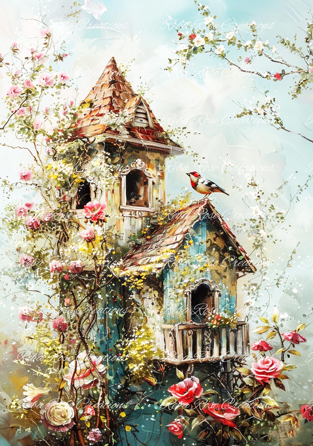 1021 Birdhouse Condo Rice Paper - Etsy